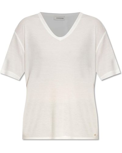 Anine Bing Vale T-Shirt With Logo - White