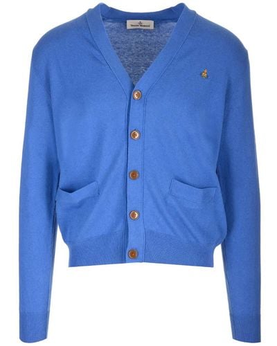 Vivienne Westwood Cashmere And Cotton Cardigan - Blue