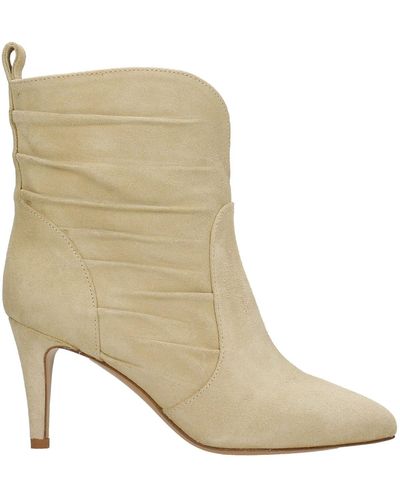 The Seller High Heels Ankle Boots In Suede - Natural