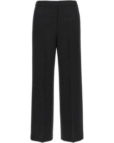 Theory Wide Pull On Trousers - Black