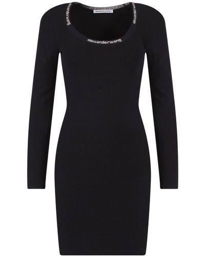 Alexander Wang Logo Dress - Black