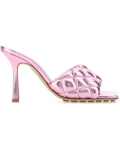 Bottega Veneta Nappa Leather Padded Sandals - Pink