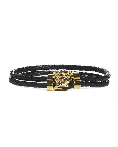 Versace Medusa Leather Bracelet - White