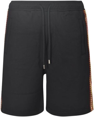 Lanvin Stripe Sided Drawstring Waist Shorts - Black