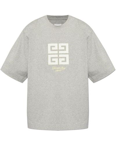 Givenchy 4G Embroidered Crewneck T-Shirt - White