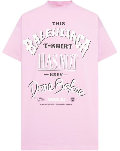 Balenciaga Oversized T-Shirt Not Been Done Vintage Jersey - Pink