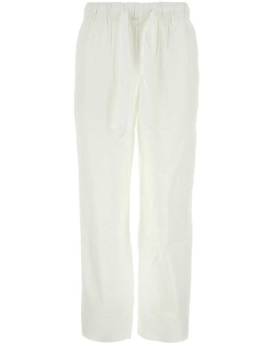 Tekla Cotton Pajama Pant - White