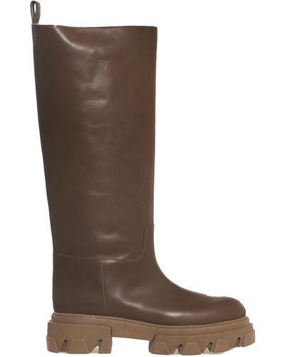 P.A.R.O.S.H. Ridged-sole Knee-length Boots - Brown