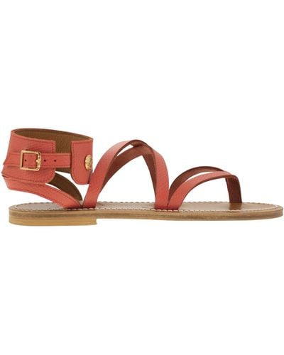 Longchamp X K.jacques Leather Sandals - Red