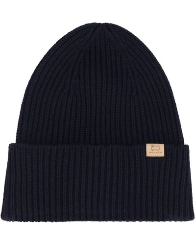 Woolrich Ribbed Beanie - Blue