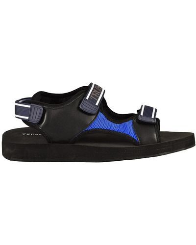 Trussardi Black / Blue Slide Sandals
