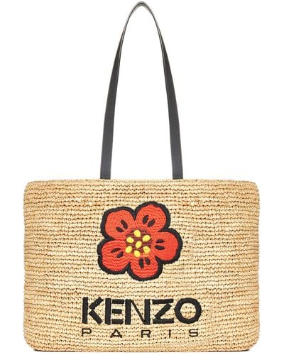 KENZO Raffia Tote Bag - Natural