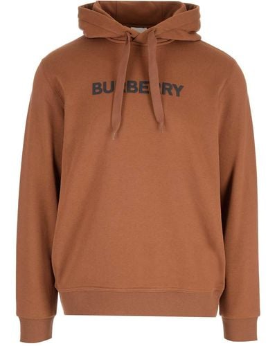 Check Hood Cotton Blend Hoodie in Black/birch brown - Men | Burberry®  Official