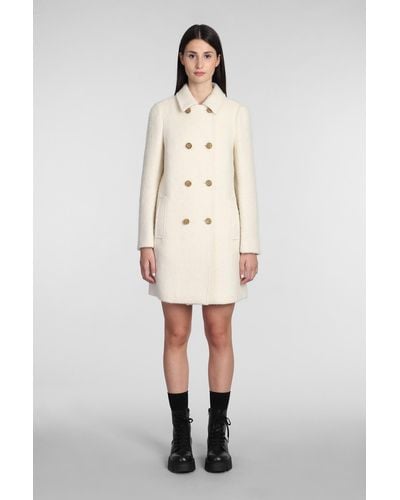 RED Valentino Coat In Beige Wool - Natural