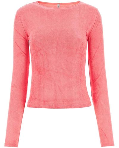 Baserange Terry Fabric T-Shirt - Pink
