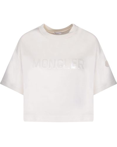 Moncler Oversize Ivory T-Shirt - White