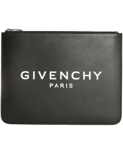 Givenchy Logo Printed Clutch - Black