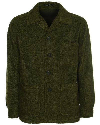 Tagliatore Spread-collared Buttoned Shirt Jacket - Green