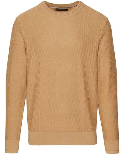 Tommy Hilfiger Honeycomb Knit Pullover - Natural