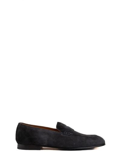Doucal's Penny Suede Moccasin - Black