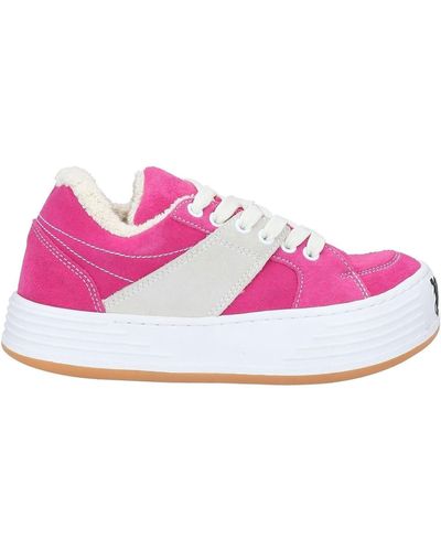 Palm Angels Suede Logo Sneakers - Pink