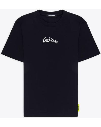 Barrow Jersey T-Shirt T-Shirt With Front Italic Logo And Back Graphic Print - Blue
