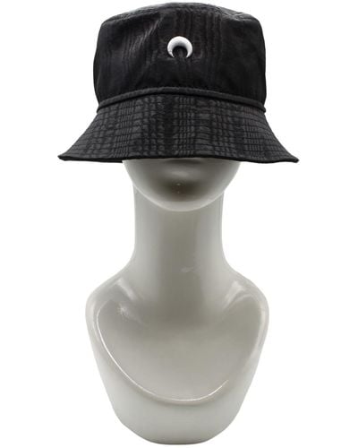 Marine Serre Regenerated Moire Bucket Hat Accessories - Black