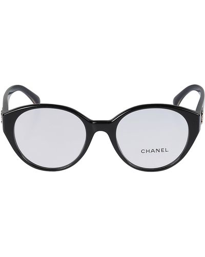 Chanel Round Eye Glasses - Black