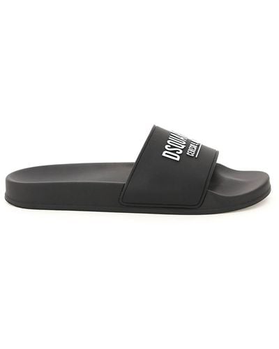 DSquared² 'ceresio 9' Rubber Slides - Black