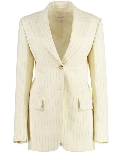 Sportmax Single-Breasted Two-Button Jacket - Natural