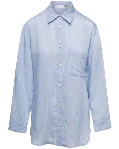 Douuod Light Long-Sleeve Striped Shirt - Blue