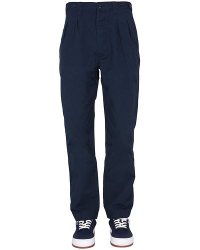 Nigel Cabourn Oversize Fit Trousers - Blue