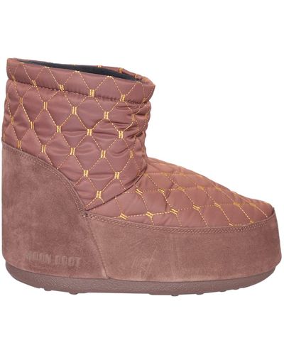 Moon Boot Icon Low No Lace Quilted - Brown