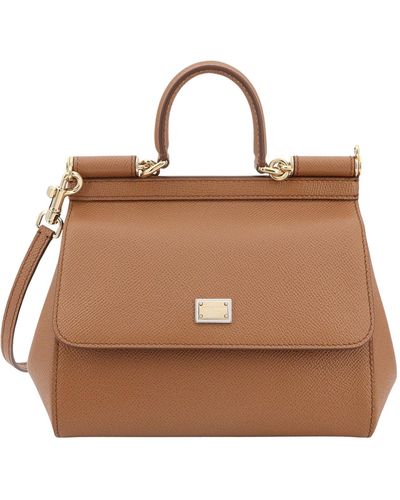 Dolce & Gabbana Sicily Handbag - Brown