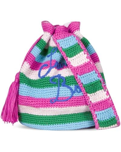 Mc2 Saint Barth Handmade Crochet Bucket Bag - Pink
