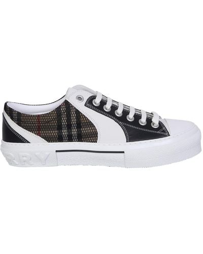 Burberry Vintage Check Mesh & Leather Sneaker - White