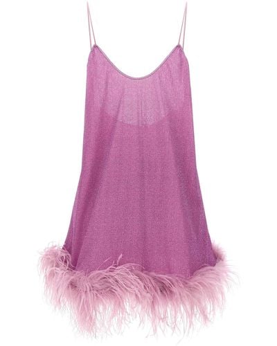 Oséree 'Lumiere Plumage' Short Dress - Pink