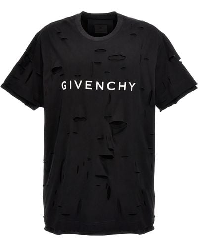 Givenchy 2 Layers Logo Cotton T-shirt - Black
