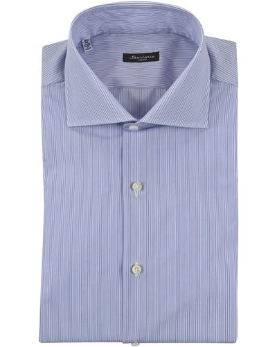 Sartorio Napoli Stripe Print Shirt - Blue