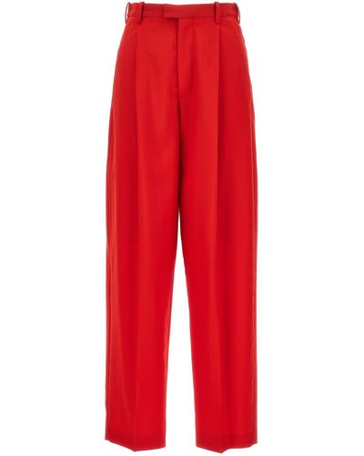 Marni Front Pleat Trousers - Red
