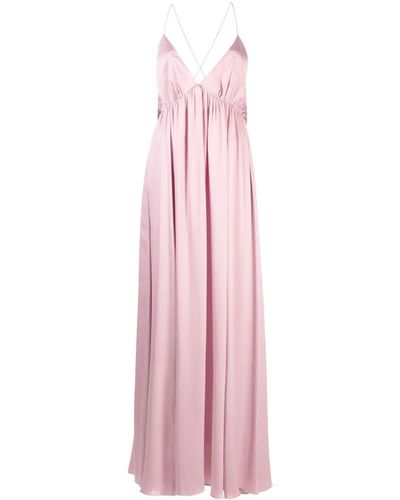 Zimmermann Sensory Gathered Silk Maxi Dress - Pink