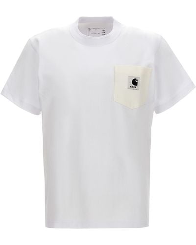Sacai T-Shirt X Carhartt Wip - White