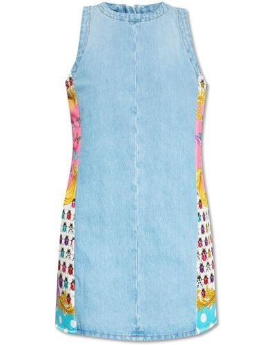 Versace Denim Dress From La Vacanza Collection - Blue