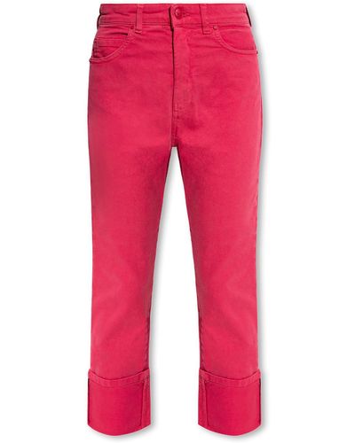 Max Mara Decano Straight Leg Jeans - Red