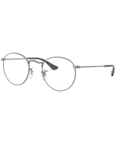Ray-Ban Round Metal Rx 3447V Eyeglasses - Metallic