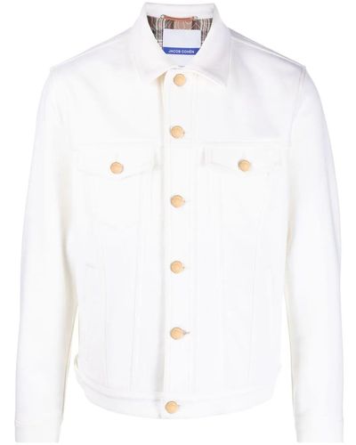 Jacob Cohen Logo-patch Button-up Jacket - White