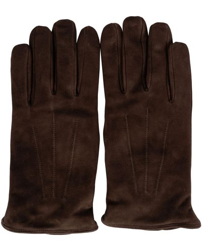 Tombolini Velvet Fitted Gloves - Brown