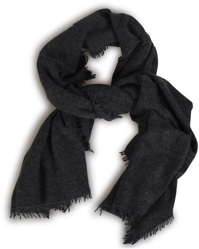 Mirror In The Sky Fringed Scarf - Black