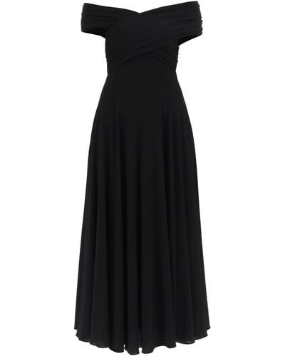 Khaite Bruna Jersey Maxi Dress - Black