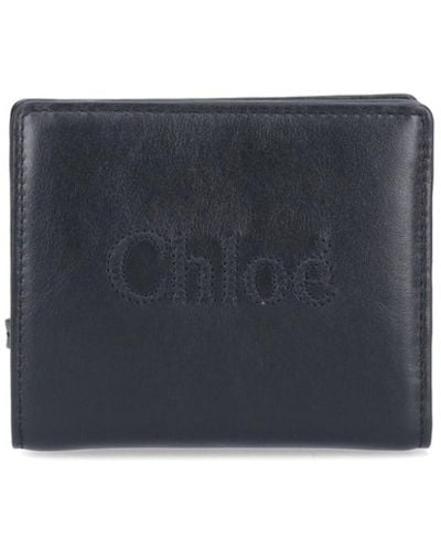 Chloé Sense Compact Wallet - Blue